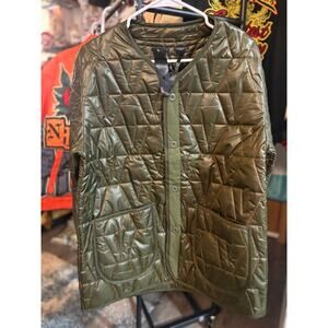 NEW SZ L - Vlone  Guilted Coat, Army Green